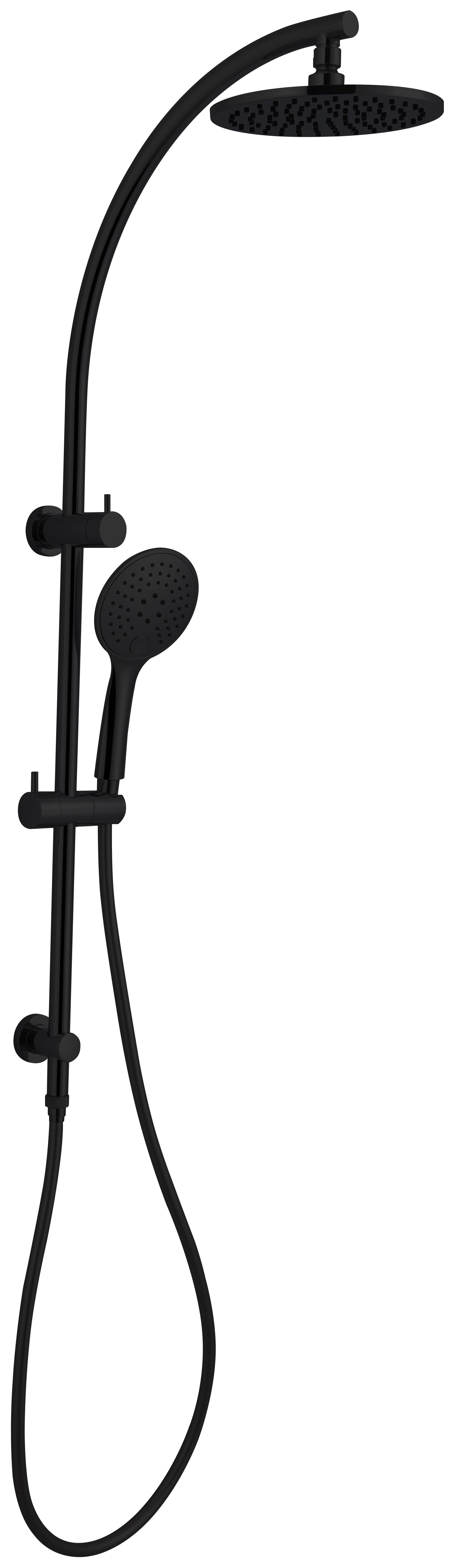 Peta twin shower matt black 