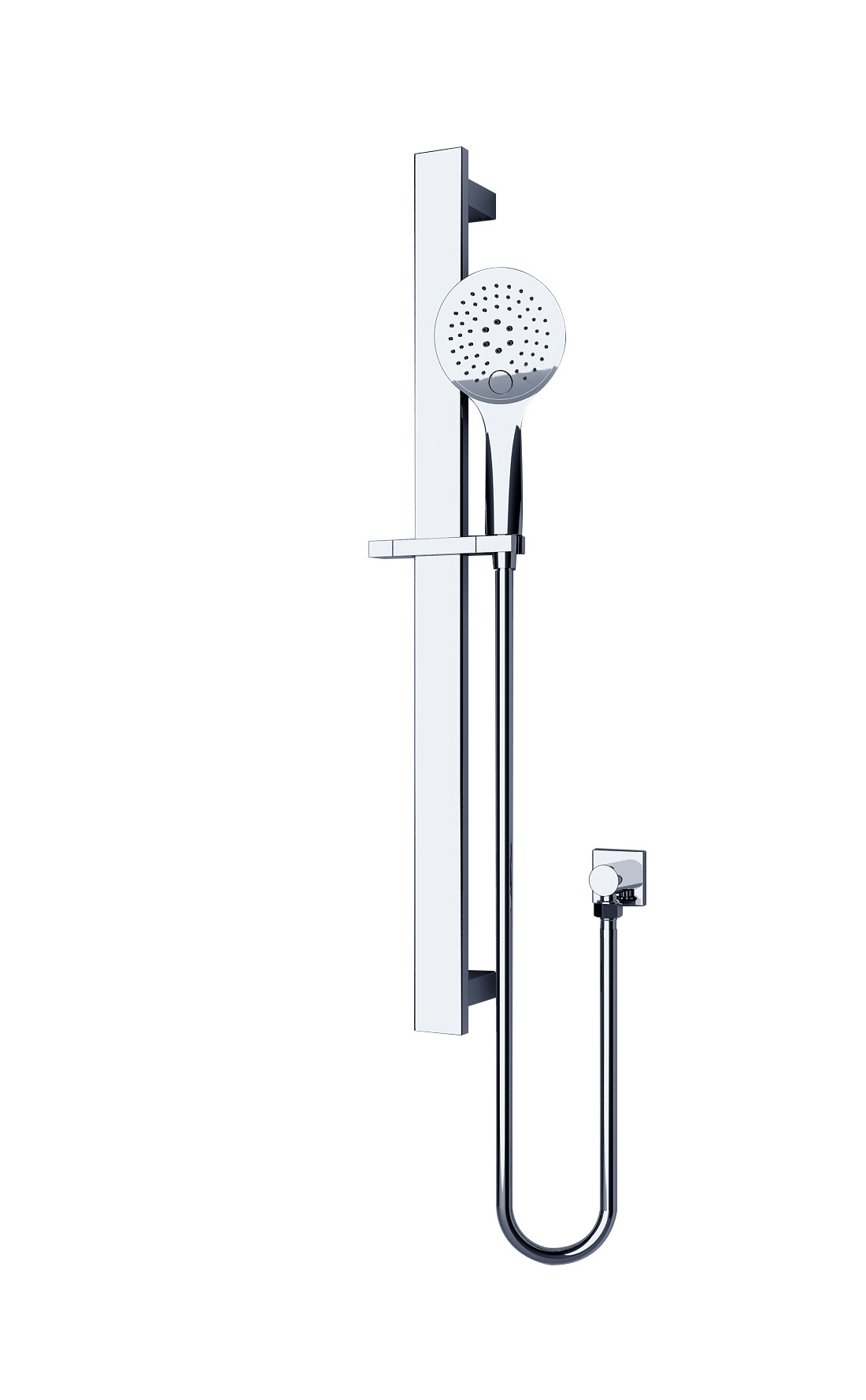 VIVA hand held shower rose & rail set, chrome 