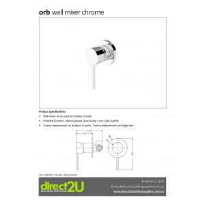 ORB WALL MIXER CHROME